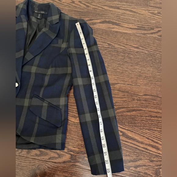 Belle Vere Navy & Green Blazer Jacket Small - Picture 12 of 13